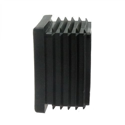 M12 x 40mm x 40mm - Square Threaded Tube Insert - Black - LDPE | Vital Parts